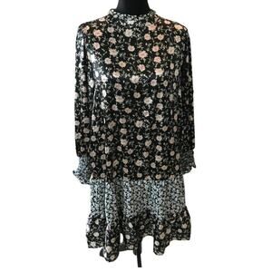 New - MELLODAY  ~ Boho~Cottagecore~ Floral Print Midi Dress sz XS ~